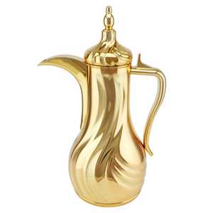 Premium Mirror Polished Gold Arabic Coffee Pot Dallah Traditional Middle Eastern Teapot Luxury Hospitality Beverage Server - Product Image 2