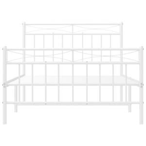 Base de Cama Doble Moderna de Acero Blanco, Diseño Rectangular Moderno, Cama de Metal - Product Image 5