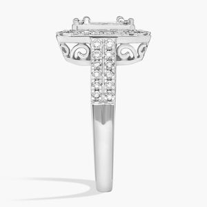 Diamond Cluster <b>Statement</b> <b>Ring</b> In White Gold - Product Image 3