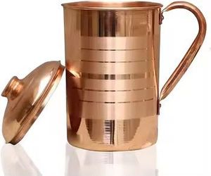Carafe en cuivre Premium Pure Vibe, Pichet en cuivre Luxe Sip, Carafe en cuivre Copper Nest, Carafe d'hydratation ZenFlow, Pichet en cuivre UrbanSip - Product Image 4