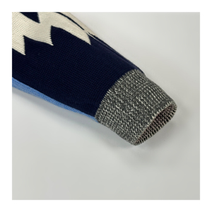 ODM Cardigan de mode pour hommes coupe régulière manches longues mince 100% coton col rond tricoté motif géométrique pour la saison d'automne - Product Image 3