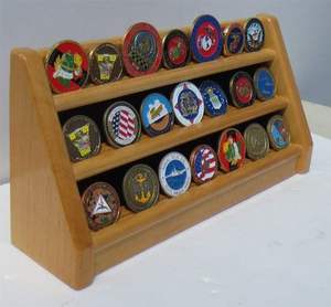 Eco-Friendly Coin <b>Display</b> <b>Case</b> Holder Solid Wood Coin Stand Rack for Desk <b>Display</b> - Product Image 6