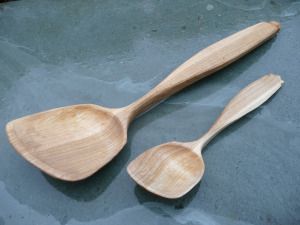 Cuillère en bois naturel écologique, faite à la main, en bois massif, ustensile de cuisine pour la maison, le restaurant, le café, à prix de gros - Product Image 2