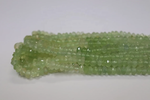 Cuentas Rondelle facetadas de Prehnita natural de 4-5mm con hebra de 16 pulgadas para hacer joyas de piedras preciosas de Prehnita - Product Image 6