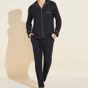 Ensemble de pyjamas pour hommes très vendu – Vêtements de nuit décontractés à manches longues, pyjama de maison 2 pièces, tenue de détente pour hommes - Product Image 2