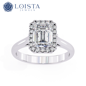 <b>Custom</b> Engagement Wedding Band <b>Ring</b> Solid White Gold Diamond Radiant Baguette Cut Eternity <b>Ring</b> for Women - Product Image 1