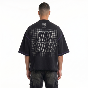 เสื้อยืดคอกลมไซเบอร์พังก์ลายกราฟิกแบบโอเวอร์ไซส์สำหรับผู้ชาย ผ้าเฟรนช์เทอร์รี่ 460GSM ไซส์ XS และ 2XL - Product Image 2
