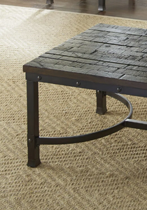 Table basse rectangulaire vintage en métal, meuble de décoration pour la maison - Product Image 5