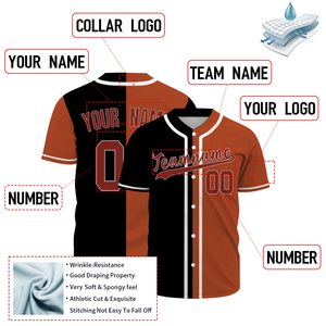 Camiseta de baloncesto personalizada en negro y naranja con nombre y número, estampado sublimado, cuello redondo, manga corta, ropa unisex para adultos - Product Image 4