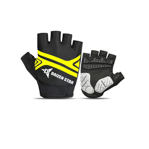 Gants mi-doigts Daizen Star noirs, longueur poignet, séchage rapide, sport, décontractés, printemps-été, coton/polyester/spandex, multifonctionnels - Product Image 1