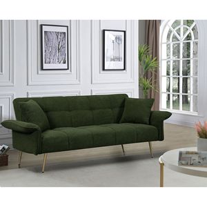 70.1\" Convertible <b>Double</b> Sofa <b>Bed</b> with <b>Folding</b> Armrests Futon Style for Living Rooms and Small Spaces - Product Image 4