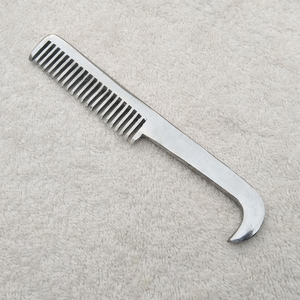 Peigne à cheveux pour chevaux en acier inoxydable avec manche, outil de toilettage réutilisable en métal pour l'entretien des animaux, peigne à cheveux pour chevaux avec manche, peigne pour moutons - Product Image 4