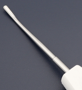Curved-Up 3mm Luxating Elevator Dental Extraction Instrument 16.5cm <b>Plastic</b> Handle Thin Sharp Blade Periodontal Ligament Cutter - Product Image 2