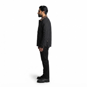 Men's 100% Cotton Canvas <b>Chore</b> <b>Jacket</b> Abrasion Resistant Custom Private Label OEM Casual Streetwear Workwear Utility Coat Silk - Product Image 3