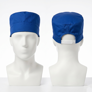 Royal Blue 240 GSM Poly Cotton Chef Cap Adjustable Back Strap Multi Panel Design Custom Embroidery Print Logo - Product Image 1