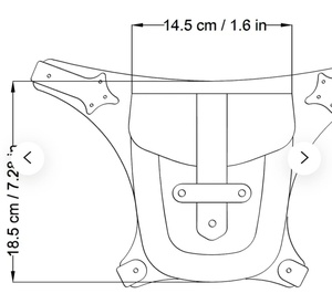 Sac à bandoulière en cuir vintage Taille Hip Sling avec logo Ceinture Multi-Fonctionnalité Pure Pattern LLB-0009C - Product Image 3