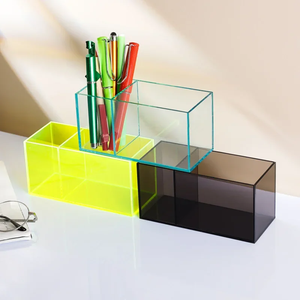 Portalápices acrílico ecológico para el hogar, la oficina y la escuela, para almacenamiento multiusos de bolígrafos/lápices/marcadores/bolígrafos con purpurina. - Product Image 2