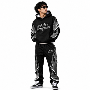 Conjunto Deportivo con Capucha y Pantalones Jogger para Hombre, Calidad Premium, Serigrafía, Chándal Informal para Hombre, Ropa Deportiva 100% - Product Image 3