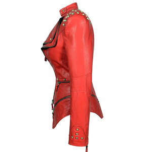 Chaqueta de Cuero Sintético para Mujer, Prenda Exterior Elegante para Invierno, Abrigo Informal Transpirable con Forro de Nailon - Product Image 3