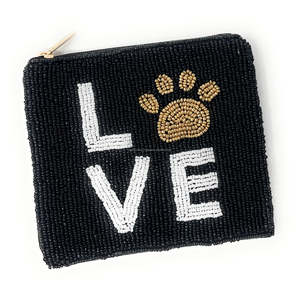 Vintage Handmade Embroidery Seed Beaded Clutch Coin Purse with Zipper Closure Small Colorful Beaded Purse - Product Image 5