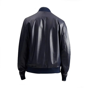 Chaqueta de Cuero Negra Original para Hombre, Venta Caliente OEM 2026, 100% Alta Calidad, MOQ Bajo, Precio Bajo, Moda de Invierno, Cuello Alto - Product Image 2