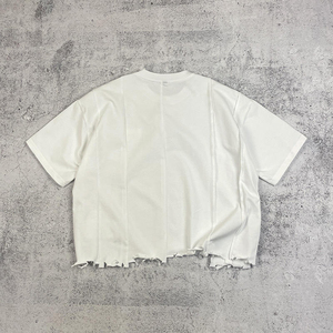 T-shirts en coton éponge surdimensionnés avec impression DTG effet vieilli pour vêtements de sport OEM, faible MOQ, fournisseur de vêtements streetwear, coupe décontractée - Product Image 2