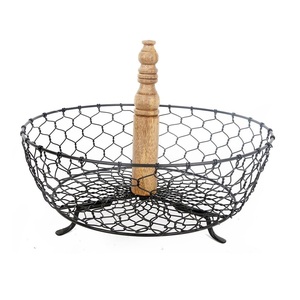 Panier à fruits très vendu, pour la table, rangement et organisation des fruits, fait main, couleur noire, revêtement en poudre, taille et forme personnalisées - Product Image 5