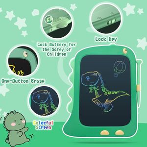 Tablet LCD da 8,5 Pollici per Disegno, Giocattolo con Dinosauro Verde, Lavagna per Schizzi - Product Image 3
