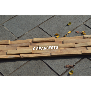 Paneles de pared de teca recuperados modernos con diseño de patrón geométrico insonorizados para uso doméstico en áreas de entretenimiento de Casa Villa - Product Image 3