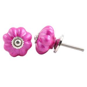 Handmade Premium Quality Pink Ceramic Melon Solid Drawer Knobs Dresser Cabinet Pulls Kitchen Cupboard <b>Door</b> <b>Handles</b> Cheap Price - Product Image 1
