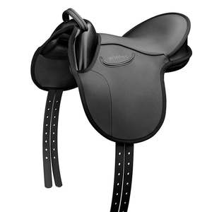 Selle d'obstacle anglaise avec arceau en bois, construction en cuir et quincaillerie nickelée - Product Image 6
