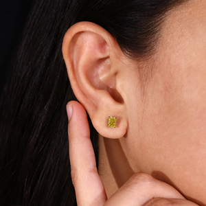 Pendientes de Aro Plateados de Moda para Mujer, Pendientes Redondos de Acero Inoxidable Ligeros y Modernos, Joyería, Pendientes de Diamantes - Product Image 3