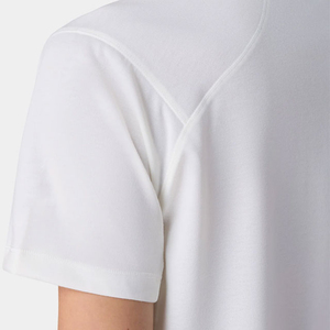 <b>Womens</b> <b>White</b> Crop Top Crew Neck <b>Short</b> <b>Sleeve</b> Knitted Solid Color Fluorescent Detail Sporty Fit for Spring Summer Casual Wear - Product Image 6