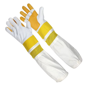 PU Leather Factory Price Bee Keeping <b>Gloves</b> Custom Made Waterproof Pull-On Feature Custom Logo Print Beekeeping <b>Gloves</b> - Product Image 4