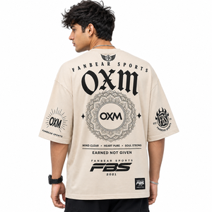 เสื้อยืดคอกลมแขนสั้นทรงโอเวอร์ไซส์สำหรับผู้ชาย ผ้าฝ้ายถัก แห้งเร็ว ระบายอากาศดี เป็นมิตรกับสิ่งแวดล้อม สไตล์ลำลองแนวสตรีทแวร์ - Product Image 4