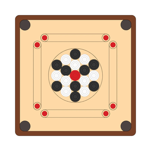Juego de Mesa Carrom de Madera Maciza Reciclada MDF, Diseño en Relieve, Ecológico, para 4 Jugadores, Precio al por Mayor en India - Product Image 5
