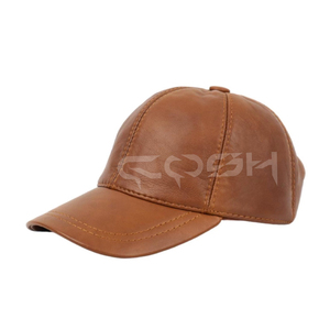 Gorra de Béisbol de Cuero Liso de Alta Calidad Más Vendida - Product Image 1