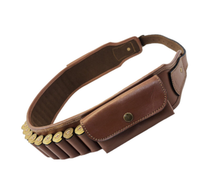 Ceinture de chasse en cuir – Ceinture à munitions robuste pour l'extérieur avec boucles en laiton pour le tir et la chasse (OEM/Personnalisé) - Product Image 1