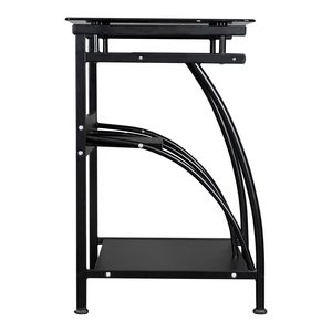 Exquisita Mesa para Portátil Negra RT Integrada con Superficie de Acero Inoxidable para Uso en Oficinas y Edificios Comerciales - Product Image 5