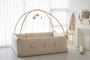 [S.P Company] lolbaby Parure de lit pour bébé avec broderie pigmentée, pare-chocs de lit, protection de parc pour bébé, matelas et literie de sécurité premium - Product Image 5