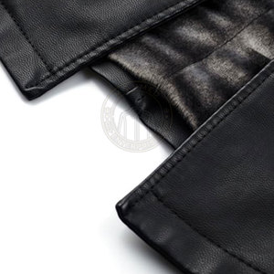 Manteau long en cuir léger, écologique et respirant, matériau moderne au toucher doux, design décontracté et confortable, trench-coat pour homme - Product Image 4