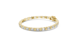 Minimalist 2-Prong Round Diamond Tennis <b>Bracelet</b> - Product Image 1