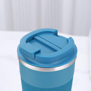 Premium Seventeen Ounce <b>Double</b> <b>Wall</b> Vacuum Insulated Travel Tumbler With Secure Spill Proof Flip Top Lid - Product Image 2