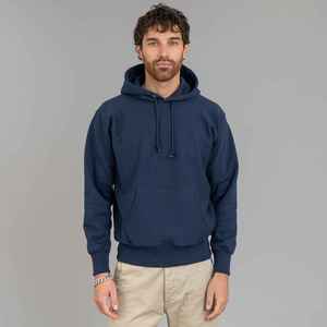 Sudadera con Capucha para Hombre, Color Azul Marino, Corte Regular, 100% Algodón, Felpa Francesa, Estilo Casual para Otoño, Tejido de Punto, Color Sólido - Product Image 1