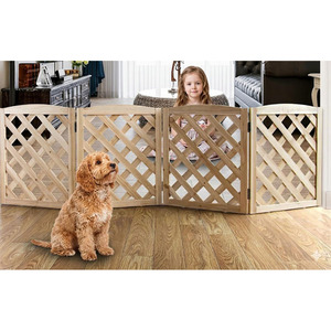 Wood Modern Foldable Pet Gate with Easy Assembly for Dogs - Product Image 4