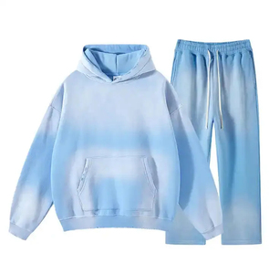 Conjunto de Sudadera y Pantalones Deportivos con Lavado Ácido Personalizado, Estilo Urbano, Felpa Francesa, Impresión Serigrafiada con Efecto Desgastado por el Sol, Traje Deportivo para Hombre - Product Image 5