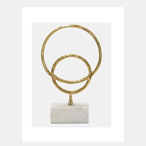 Escultura Decorativa de Metal para Mesa, Decoración Moderna para el Hogar, Artesanía Metálica, Acabado en Oro Antiguo, Estilo Clásico, Hecho a Mano - Product Image 6