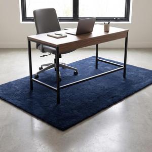 Alfombra de Lana Azul Marino Lisa, Hecha a Mano, Antideslizante, con Textura Suave, para Sala de Estar, Dormitorio, Alfombra Moderna Minimalista - Product Image 5