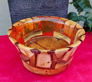 Bol en résine époxy artisanal avec base en bois massif, sans BPA, écologique, décoration d'intérieur, provenant de fournisseurs mondiaux - Product Image 3