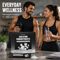 Fournisseur OEM de créatine monohydrate en poudre pour l'entraînement des adultes, en portions individuelles portables, micronisée, nutrition sportive